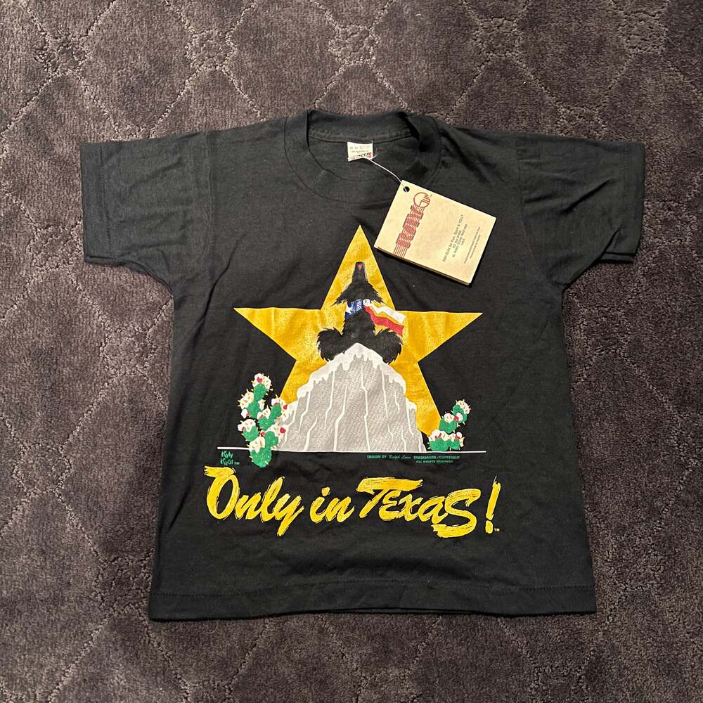 Vintage 88’ Screen Stars Kids 10-12 Texas Single Stitch T-Shirt NWT